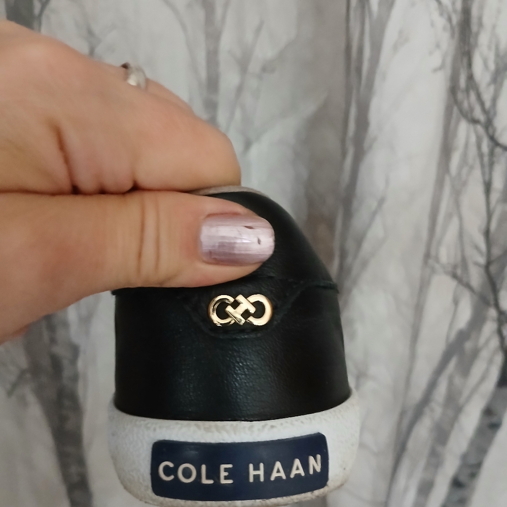 Cole Haan Black and White Shoes with Gold Detail